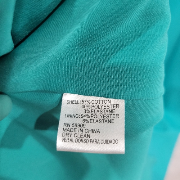 Turquoise Midi Dress size 10 - Picture 5 of 6